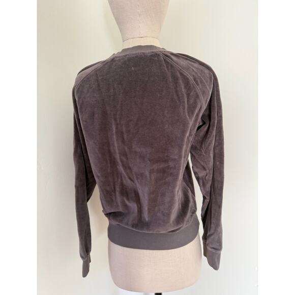 Pact Velour Lounge Set Organic Cotton Women's Small Purple Gray Sweatshirt - Picture 4 of 12